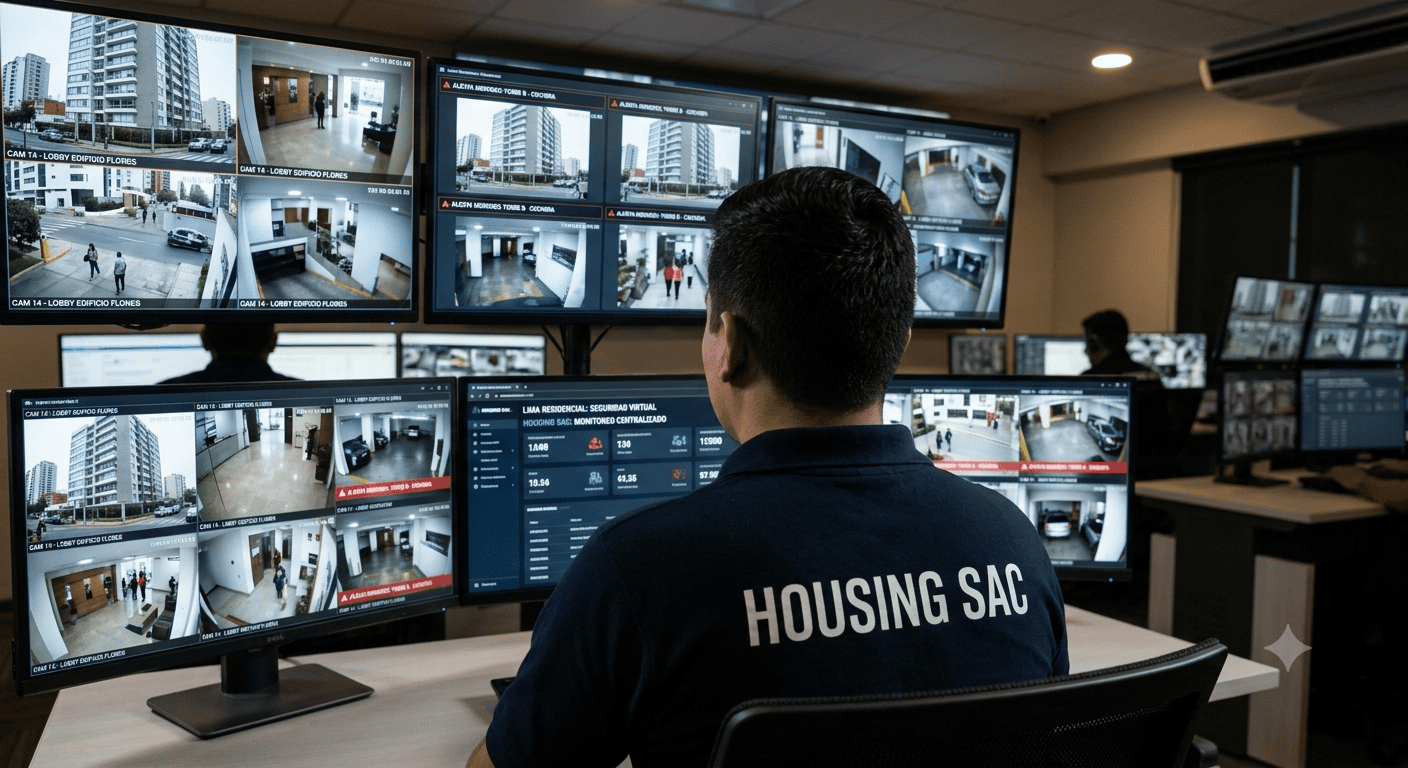 Central de monitoreo y videovigilancia 24 horas Housing SAC